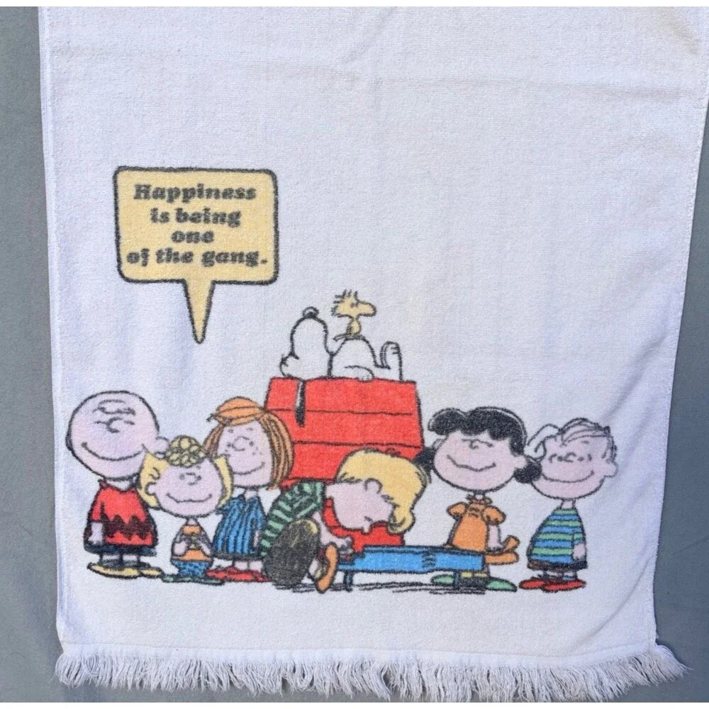 Vintage Peanuts Snoopy Vintage Large Towel 21” X 38” bath beach